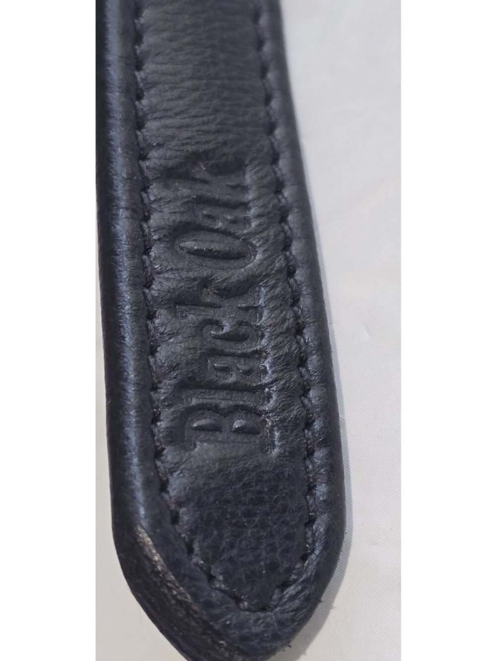 Black Oak Men's Black Dress Belt Solid Metal Buckle 54" Adjustable - Picture 4 of 9